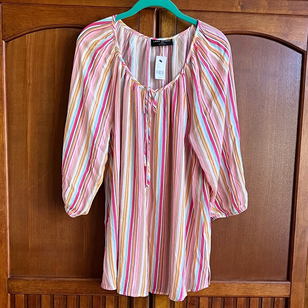 NWT Lane Bryant Color Stripe Blouse